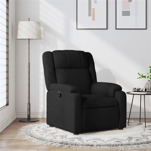 Non Communiqué Noir Vidaxl Fauteuil Réglable Tissu