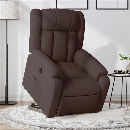 Non Communiqué Marron Vidaxl Stoel Électrique Tissu Foncé