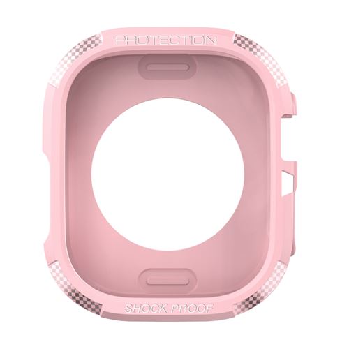 Coque Apple Watch 8 7 45mm Et 6 5 4 2 44mm Et 3 2 1 45mm Fibre De Carbone Rose