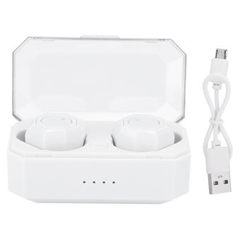 Ecouteurs Bluetooth 5.0 Sans Fil TWS-I3 Double Stéréo Intra-Auriculaire Blanc - 1