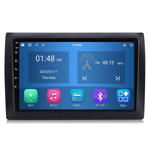 Autoradio RoverOne® Bluetooth CarPlay Android Auto Navigation 4Go RAM 64Go ROM pour Fiat Stilo 2002-2010