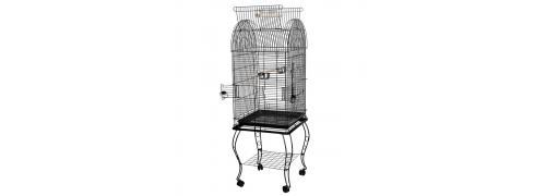 Cage à oiseaux Portable Avec lucarne ouverte 59*59*150cm-noir