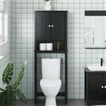 vidaXL Rangement au-dessus de la cuvette BERG noir bois massif358555