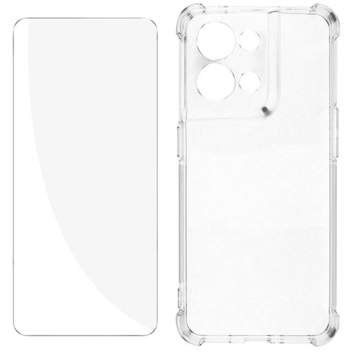 Pack Protection pour Oppo Reno 8 5G Coque Renforcée + Verre Trempé Avizar Transparent