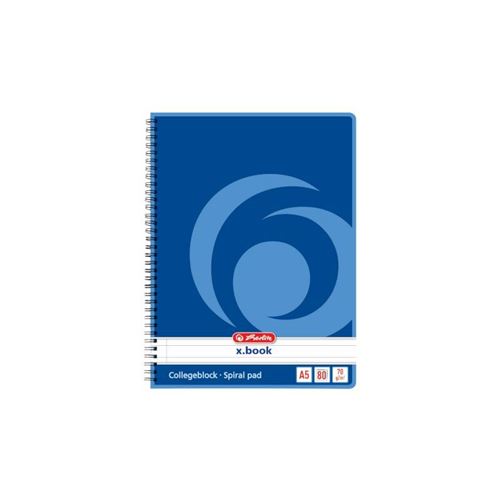 herlitz Cahier à spirales x.book A5, 160 pages, ligné