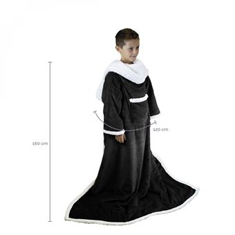 Sweat Plaid Enfant Vivezen - Sherpa Doux Intérieur, Flanelle Extérieur - Capuche Et Poche - 91x70 Cm - Multi Coloris - 9