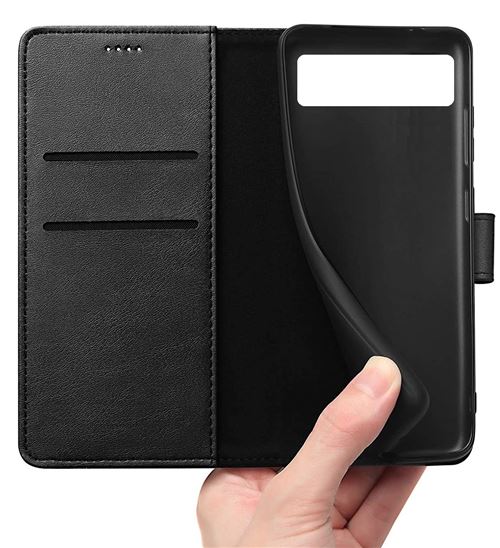 Rostsant Cover per Google Pixel 8a 5G Custodia a Libro Google 8a 5G PU Pelle Portafoglio Cover Libro Google Pixel 8a Magnetica Supporto Stampa Animalier Panda Nero