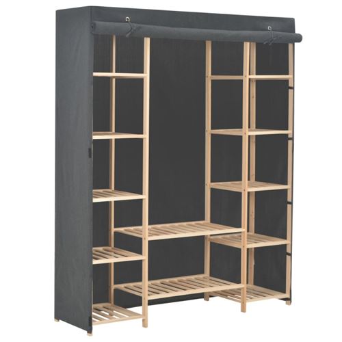 vidaXL Garde-robe Gris 135 x 40 x 170 cm Tissu