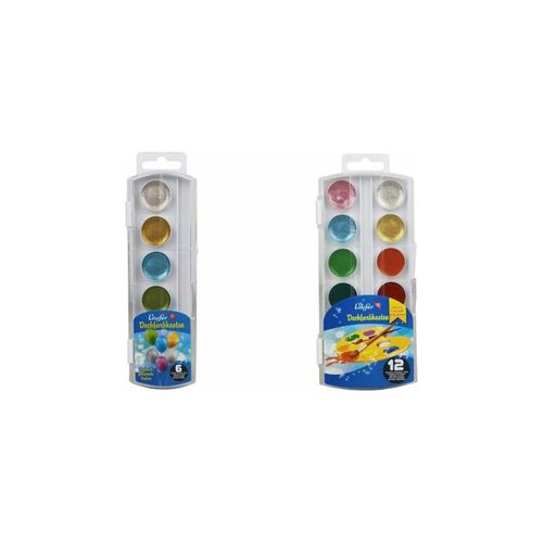 Läufer Boîte de peinture en pastille, plastique, 6 couleurs