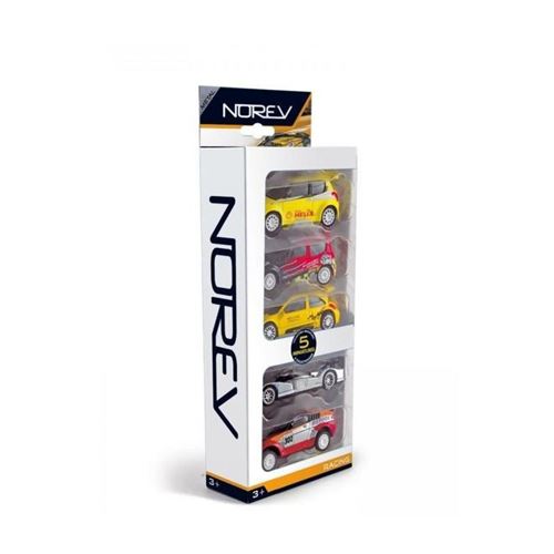 NOREV Pack de 5 petites voitures Courses - Racing - En méral - 311691