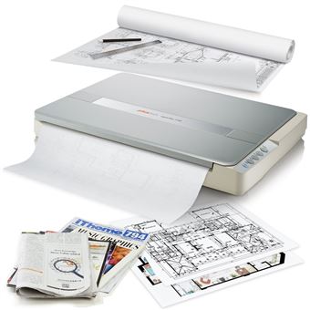 Plustek Scanner à plat A3 : OpticSlim 1180 : Sans préchauffage ReadyScan LED pour une numérisation instantanée. Vitesse de numérisation 8 s par page - 1
