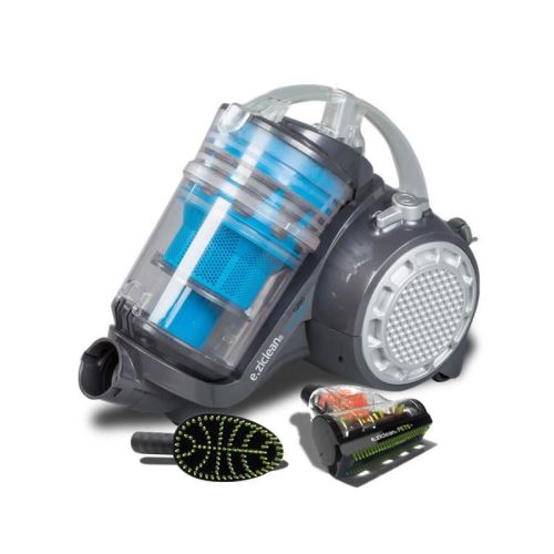 Aspirateur traîneau sans sac E.ziclean Turbo Eco-Pets 900 W Gris et Bleu