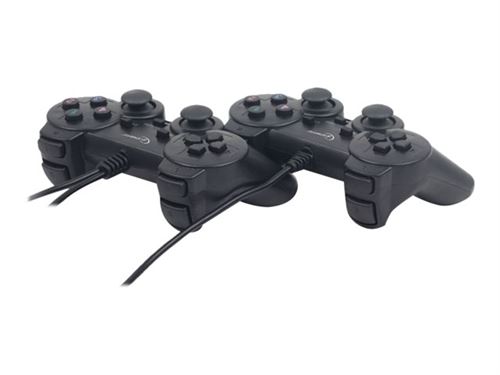 GEMBIRD JPD-UDV2-01 - Manette de jeu - 10 boutons - filaire (pack de 2) - pour PC