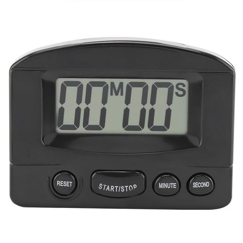 Minuterie de cuisine portable Digital Clock Countdown Timer LCD Noir