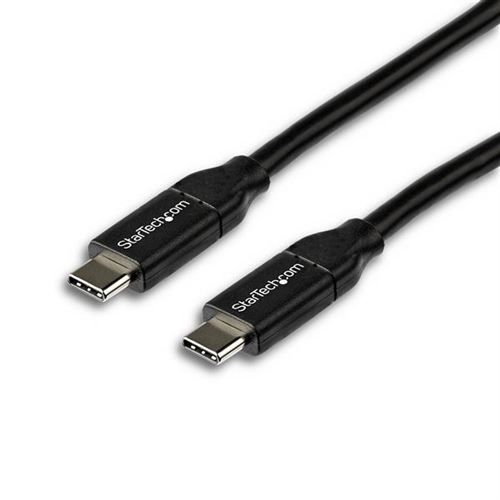 StarTech.com Câble USB-C vers USB-C avec Power Delivery 5A de 2 m - Cordon USB 2.0 Type-C certifié USB-IF - Blanc - Câble USB - USB-C (M) droit pour USB-C (M) droit - Thunderbolt 3 / USB 2.0 / USB 3.0 / USB 3.1 - 5 A - 2 m - noir