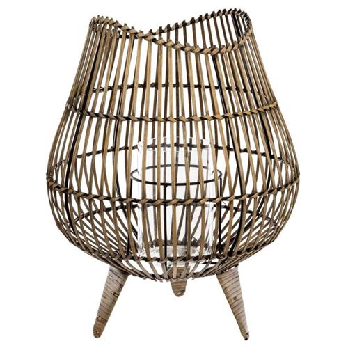 Lanterne Trépied en Rotin Derio 37cm Naturel