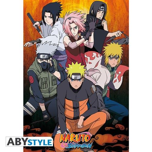 Poster - Naruto Shippuden - Groupe Roulé Filmé (98x68)