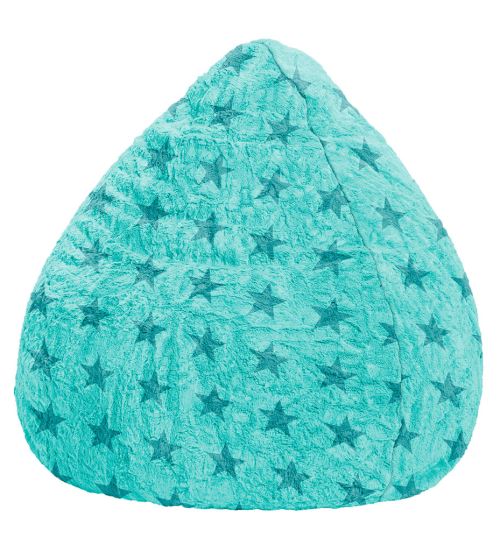 Pouf Fluffy Stars XL Turquoise