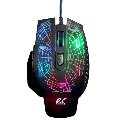 Souris Gamer RGB LED 2400 DPI 6 boutons USB 2.0 NanoRS Spider RS950