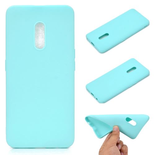 Coque en TPU couleur unie souple givré bleu clair pour votre Oppo K3