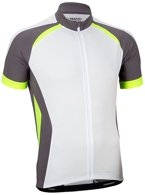 Avento blanc / anthracite / néon jaune taille de vélo shirt à manches courtes hommes M