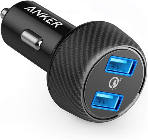 QC 3.0 Chargeur Voiture Anker PowerDrive Speed 2 Quick Charge 3.0 - Chargeur Allume Cigare 2 Ports 39W Qualcomm QC 3.0