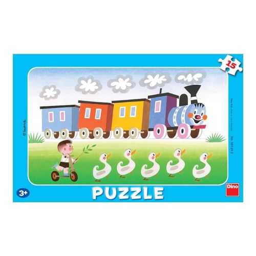 Dino Toys Puzzle de Haute qualité-Bureau avec Le Cadre- Moteur joyeux-15 pièces, 301252