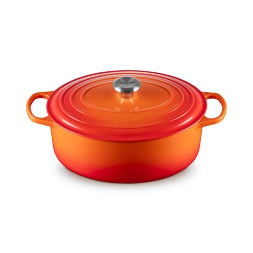 Le Creuset Cocotte en fonte Le Creuset orange volcanique ovale 31 cm