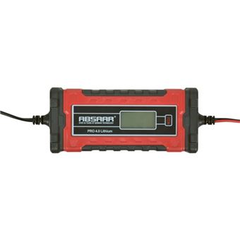 Absaar chargeur de batterie Pro 4.0Li 6/12 Volt 0-95 / 140 Ah 4 A rouge /  noir - Chargeurs batteries et socles - Achat & prix