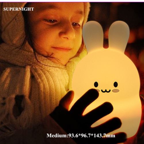 Lampe de chevet pour enfant avec capteur de lumière tactile de couleur de lapin LED de couleur de la lumière LED 9 enfants cadeau de bébé