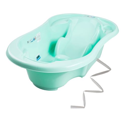 MonMobilierDesign Baignoire b&eacute;b&eacute; avec r&eacute;ducteur int&eacute;gr&eacute; Vert + Tuyau