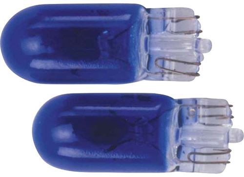 AutoStyle lampe automatique T-10 12 Volt 5 Watt 2 pièces bleues