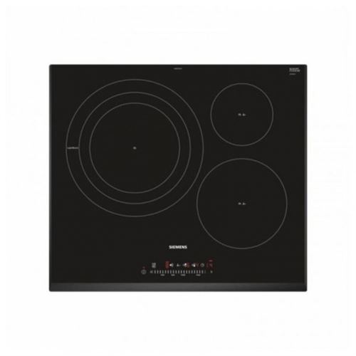 Siemens iQ300 EH651FDC1E - Table de cuisson à induction - 3 plaques de cuisson - Niche - largeur : 56 cm - profondeur : 49 cm - noir - with beveled sides, - with beveled front