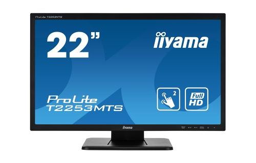 iiyama ProLite T2253MTS-B1 moniteur à écran tactile 54,6 cm (21.5) 1920 x 1080 pixels Noir double pression Dessus de table