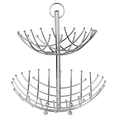 Générique Argent Corbeille À Fruits 2 Niveaux - Image 3