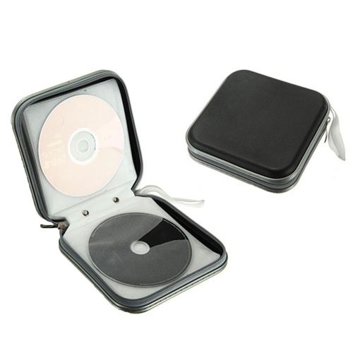 Etui housse de protection portable pour 40 disques CD/DVD - Noir