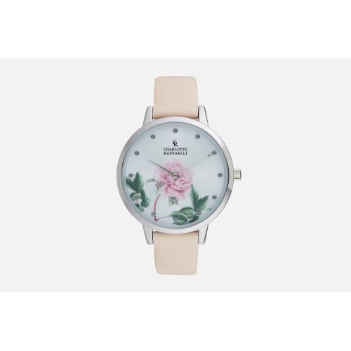 Montre Female Charlotte Rafaelli Mouvement Quartz Cadran Floral 36mm Et Bracelet rose En Cuir CRF051