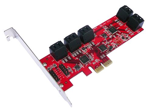 Carte contrôleur PCIe SATA 3.0 - 10 PORTS - ASmedia ASM1062, JMicron JMB575