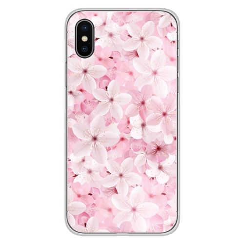 Coque en silicone imprimée compatible Apple iPhone XS Max Sakura