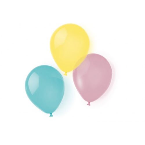 Amscan ballons 25,4 cm en latex bleu/jaune/rose 8 pièces
