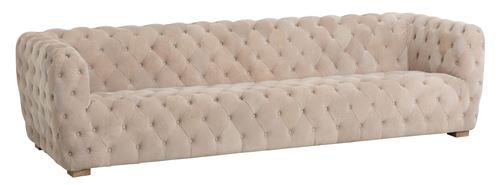 Les Tendances Canap&eacute; 3 places avec boutons beige Sulli