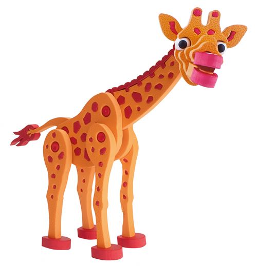 Toi-Toys Puzzle 3D girafe junior 31,5 cm mousse orange 104 pièces
