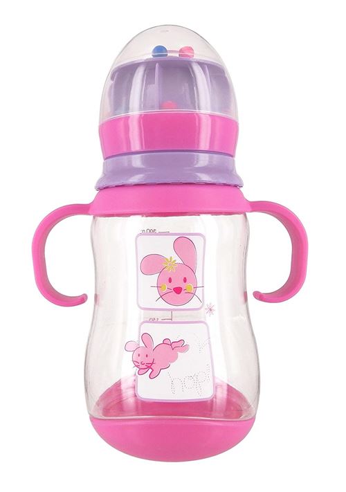 dBb Remond Lapin Biberon Tritan avec Poignées Système Rose 300 ml