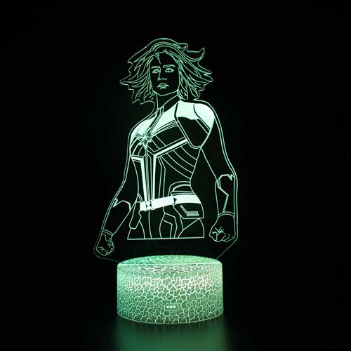 Lampe 3D Tactile Veilleuses Enfant 7 Couleurs avec Telecommande - Avengers #820