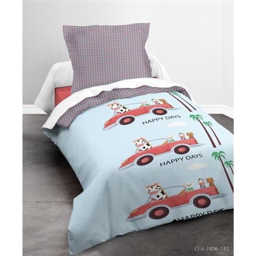 TODAY Parure de couette Happy Nice Days - Coton - 140 x 200 cm