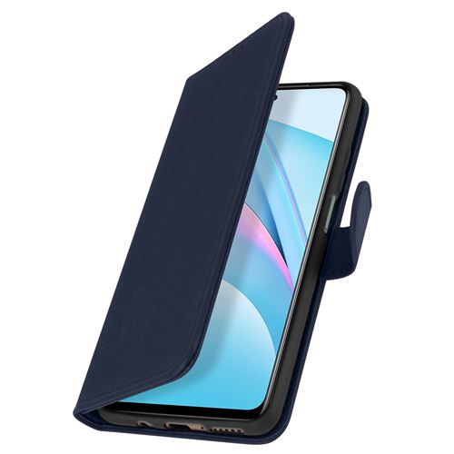 Avizar Étui pour Xiaomi Mi 10T Lite Folio Intégrale Porte-carte Fonction Support Bleu