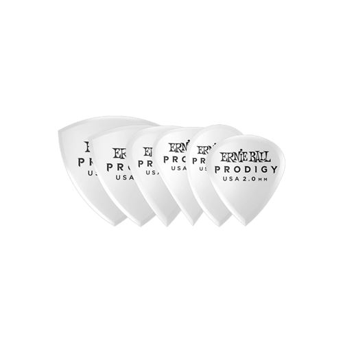 Ernie Ball 9343 - Multipack médiators prodigy sachet de 6 blanc 2mm