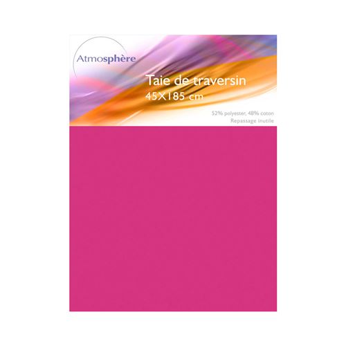 Taie de traversin ATMOSPHERE framboise 02