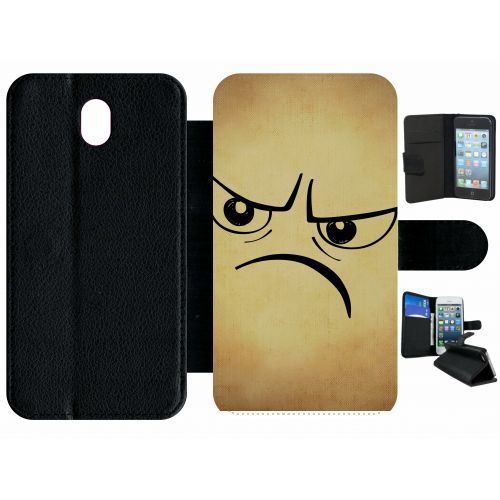 Etui à rabat samsung galaxy j7 2017 (j730) smiley mechant