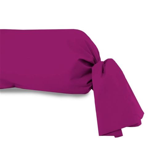 Taie de traversin cassis 100% coton 140 cm